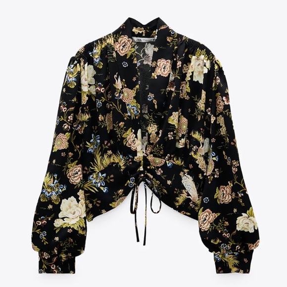 Zara Ruched Crop Top - Picture 4 of 6